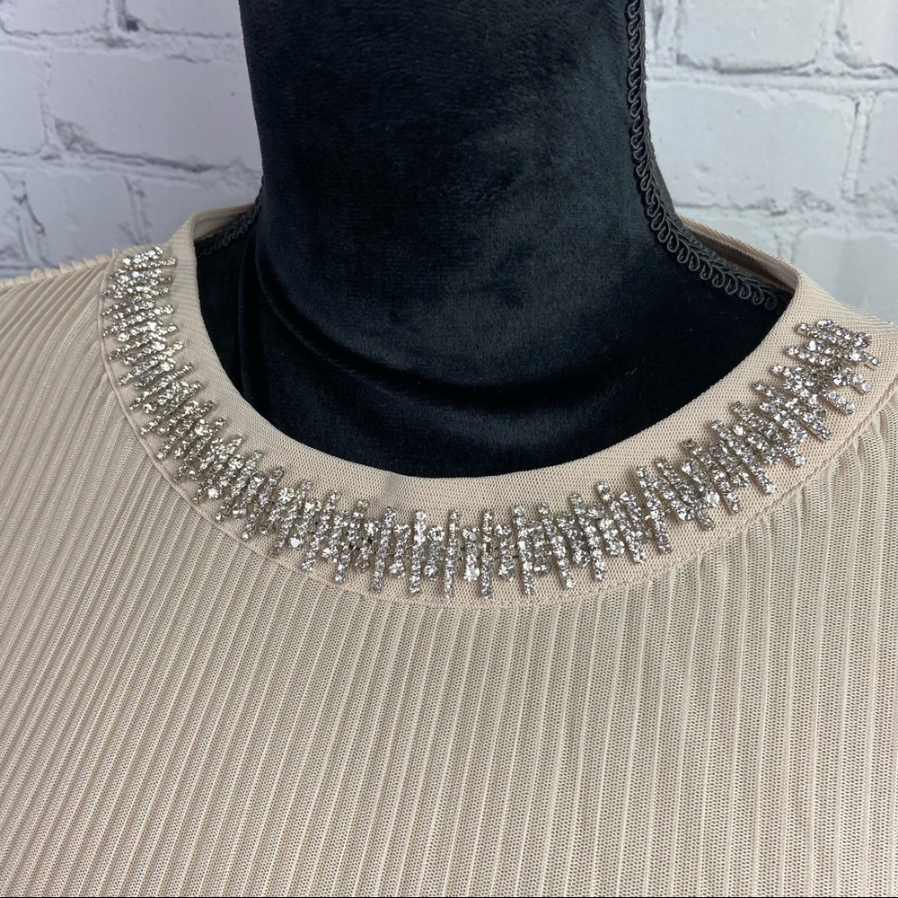 Alfani Pleated Rhinestone Blouse - Picture 4 of 9